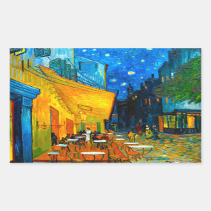 Adesivo Retangular Van Gogh Café Terrace à Noite