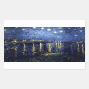 Adesivo Retangular Van Gogh Starry Night Over Rhone