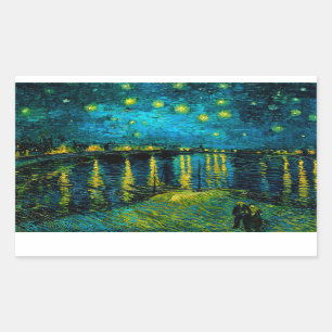 Adesivo Retangular Van Gogh Starry Night Over the Rhône