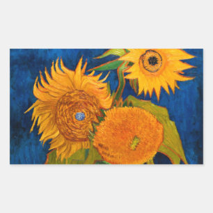 Adesivo Retangular Van Gogh Sunflower
