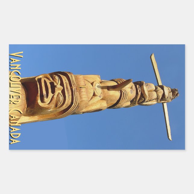 Adesivo Retangular Vancouver Canada Stickers Landmark Souvenir Art (Frente)