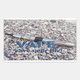Adesivo Retangular Vape e salve sua vida
