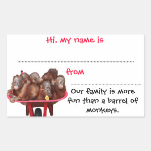 Adesivo Retangular Vara-nos crachás conhecidos para Reunions