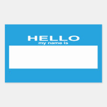 Vazio Olá Meu Nome É ... Personalizável