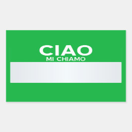 Adesivo Retangular Vazio Olá Meu Nome É ... Personalizável