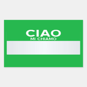 Adesivo Retangular Vazio Olá Meu Nome É ... Personalizável