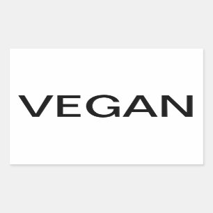 Adesivo Retangular Vegan Sticker