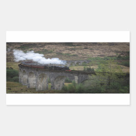 Adesivo Retangular Velho comboio a vapor em Glenfinnan Viaduct