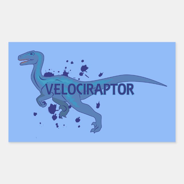 Adesivo Retangular Velociraptor (Frente)