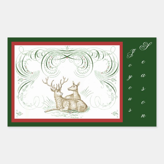 Adesivo Retangular Vendedor de Natal (Frente)