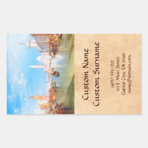 Adesivo Retangular Veneza, Dogano e Papais noeis Maria della Salute a