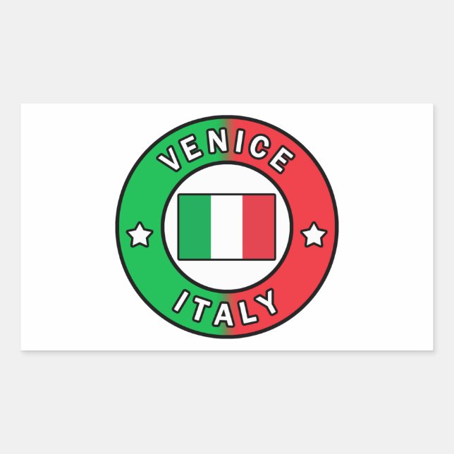 Adesivo Retangular Veneza Itália (Frente)
