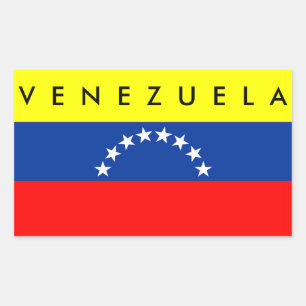 Adesivo Retangular venezuela país bandeira nação nome do símbolo naçã