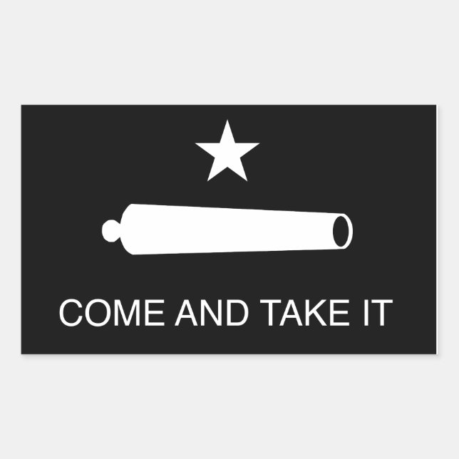 Adesivo Retangular Venha e tome a bandeira (revertido) (Frente)