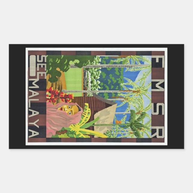 Adesivo Retangular Ver Malásia (Frente)