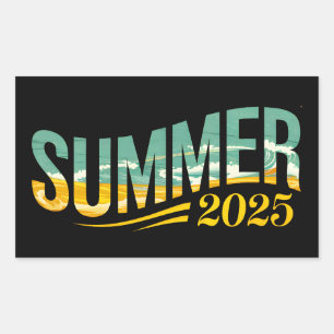 Adesivo Retangular Verão de 2025