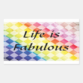 Adesivo Retangular Verificadores do arco-íris