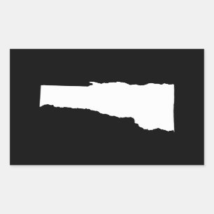 Adesivo Retangular Vermont em Branco e Preto