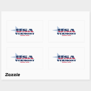 Adesivo Retangular Vermont My Home State Sticker