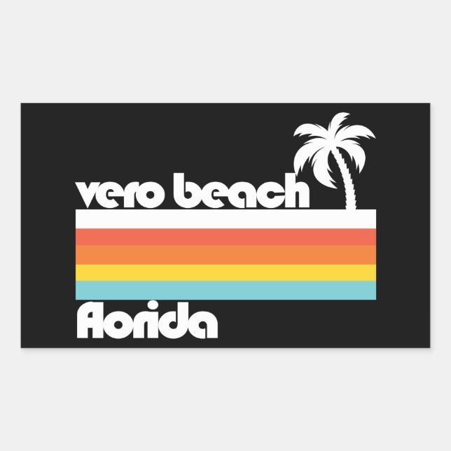 Adesivo Retangular Vero Beach Flórida (Frente)