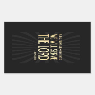 Adesivo Retangular Verso escritural cristão da bíblia - 24:15 de