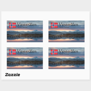 Adesivo Retangular Vesteralen Norway Souvenir