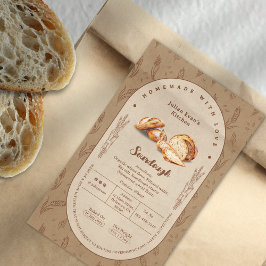 Adesivo Retangular Vestido Com Amor Sourdough Algodão Comida Rótulo