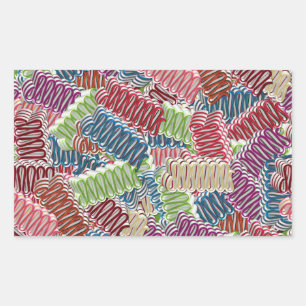 Adesivo Retangular VESTIDOS DE Candy-RETÂNGULO DE Natal