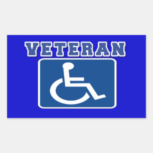Adesivo Retangular Veterano deficiente