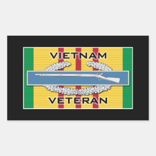 Adesivo Retangular Veterano do CIB Vietnam