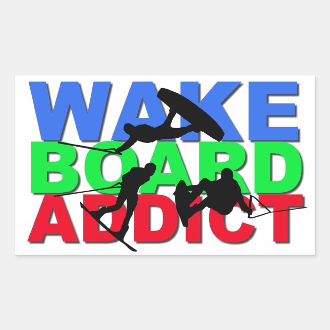 Adesivo Retangular Viciado em Wakeboard (Frente)
