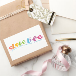 Adesivo Retangular Vida lenta