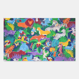 Adesivo Retangular Vida selvagem