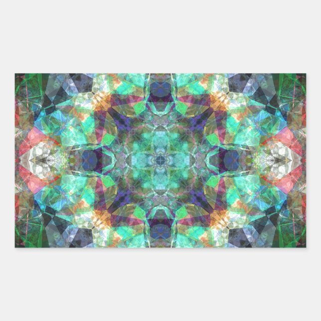 Adesivo Retangular Vidro abstrato (Frente)