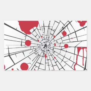 Adesivo Retangular vidro estilhaçado