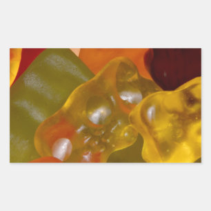 Adesivo Retangular Viele bunte Gummibärchen