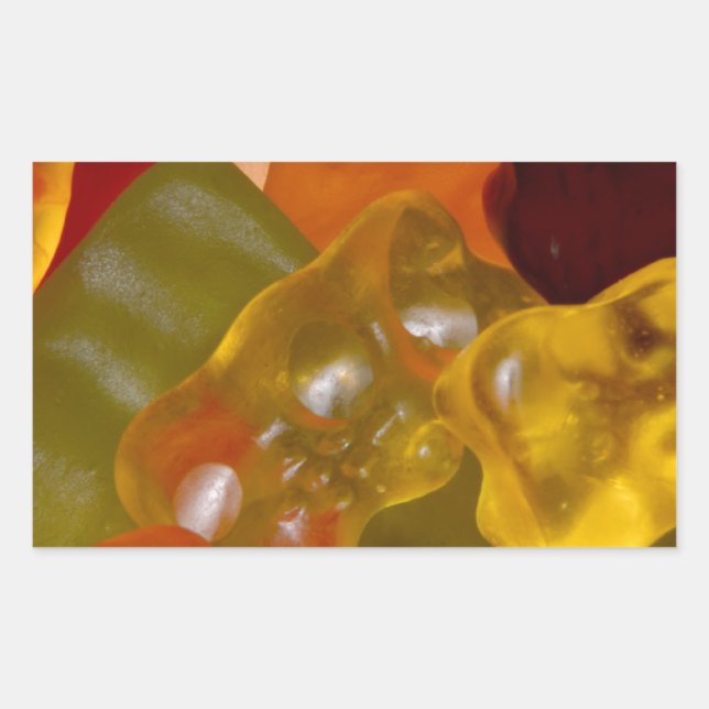Adesivo Retangular Viele bunte Gummibärchen (Frente)