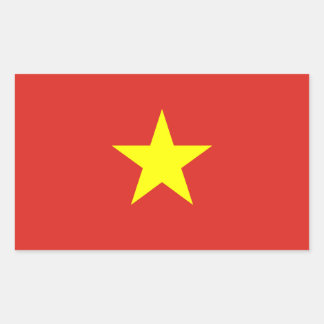 Adesivo Retangular Vietnã - Bandeira Vietnamita