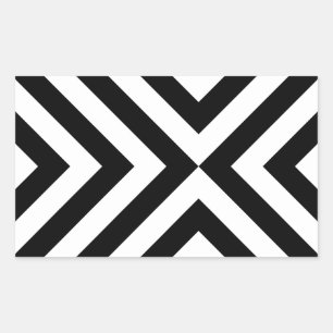 Adesivo Retangular Vigas preto e branco