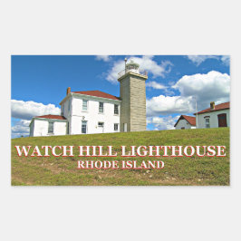 Adesivo Retangular Vigia o farol de Hill, Rhode Island Stickers