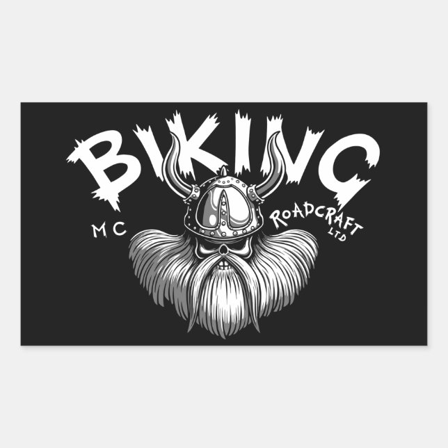 Adesivo Retangular Viking de bicicleta (Frente)