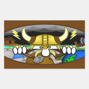 Adesivo Retangular Viking Kilroy Sticker