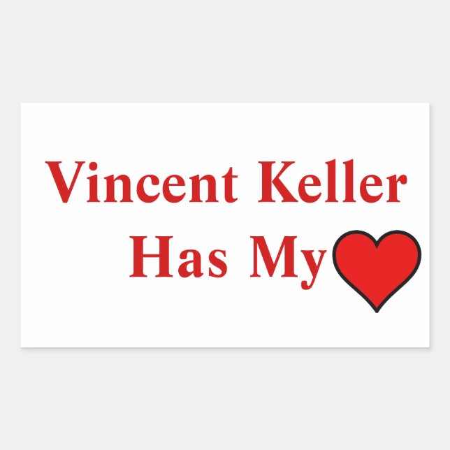 Adesivo Retangular Vincent Keller Stickers (Frente)