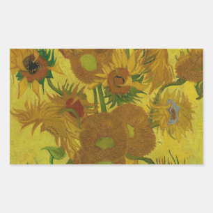 Adesivo Retangular Vincent Van Gogh 15 Sunflower Painting