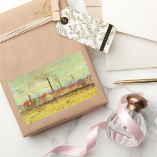 Adesivo Retangular Vincent van Gogh - Fábricas em Asnieres