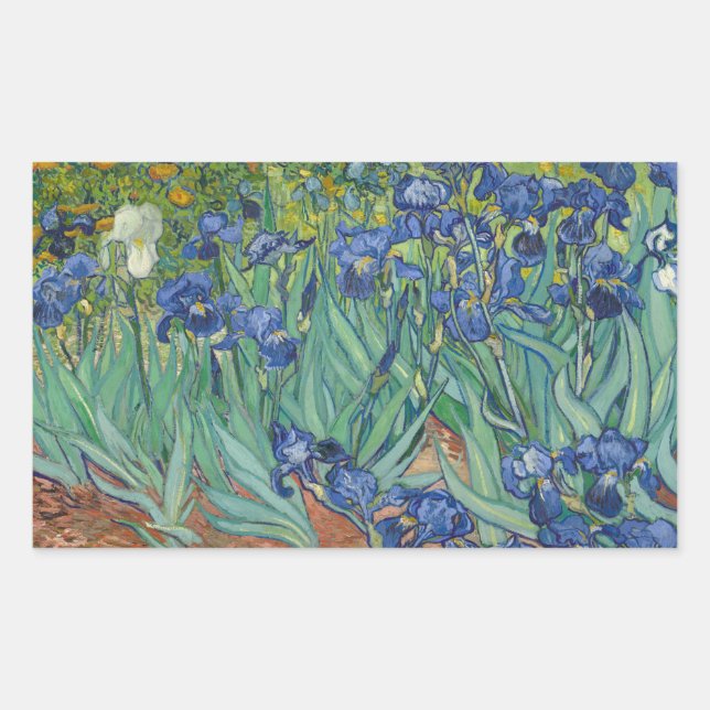 Adesivo Retangular Vincent van Gogh - Irrises (Frente)