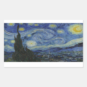 Adesivo Retangular Vincent van Gogh - Noite Estrelada