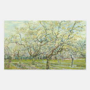 Adesivo Retangular Vincent van Gogh - O Pomar Branco