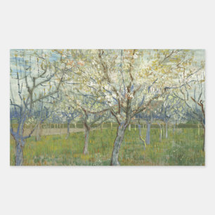 Adesivo Retangular Vincent van Gogh - O Pomar Rosa