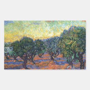 Adesivo Retangular Vincent Van Gogh Olive Grove Impressionismo Arte
